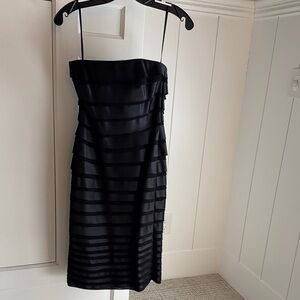 White House Black Market Strapless Black Dress